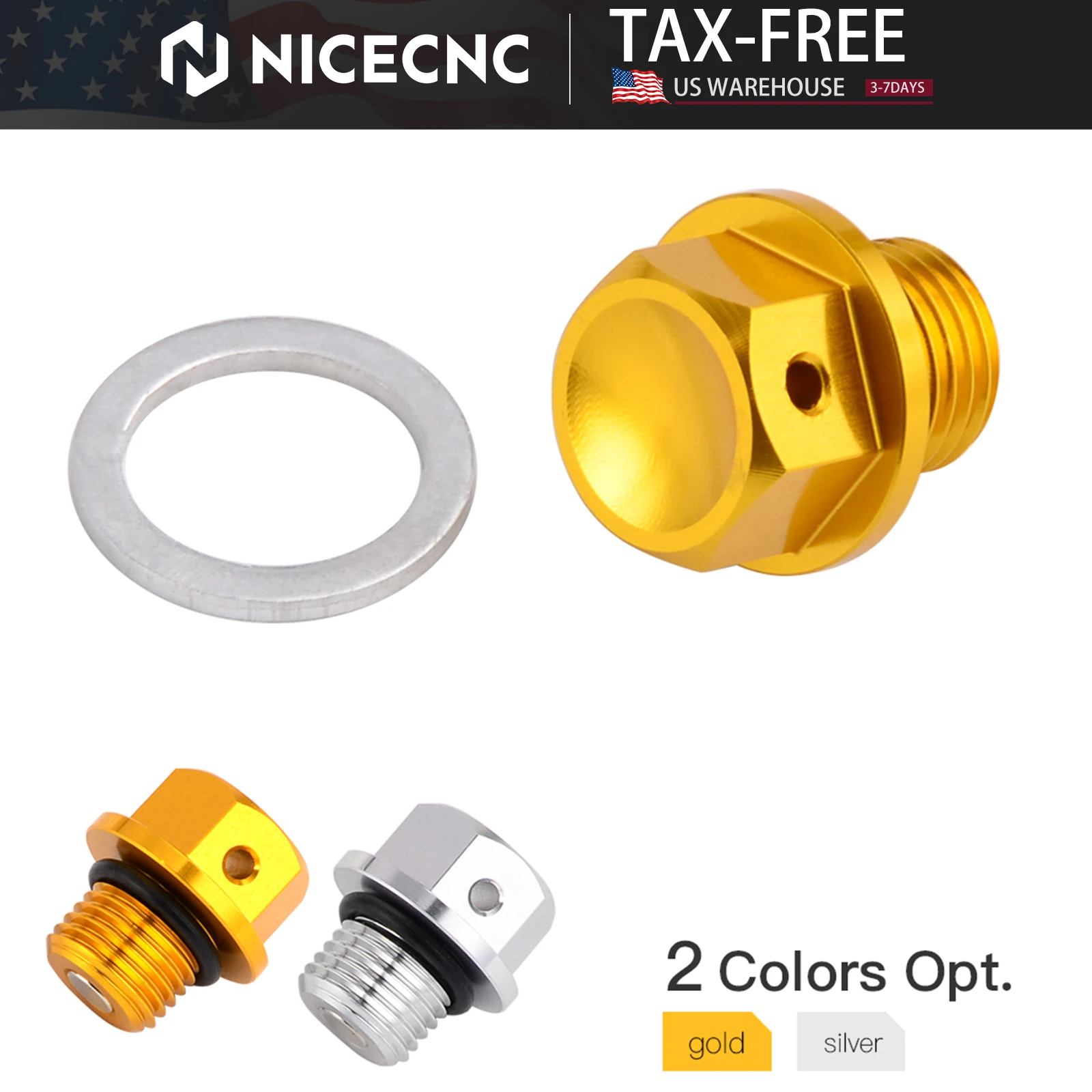 CNC M12xP1.25 Magnetic Oil Drain Plug Bolt For Suzuki RM 125 250 250Z Z250 DR Z70 Z100 Z250 Z400S Z400E Z400SM DRZ 400S 400E