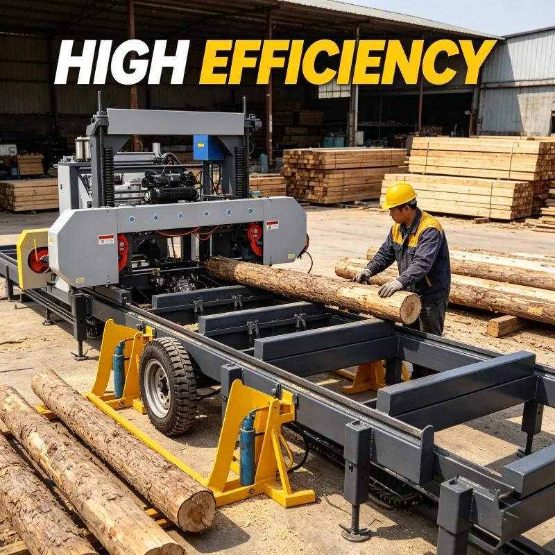 

Industrial Wood Cutting Machine Diesel Wood Sawmill Hydraulic Log Loading Heavy Duty Timber Processing Commercial Timber Mil