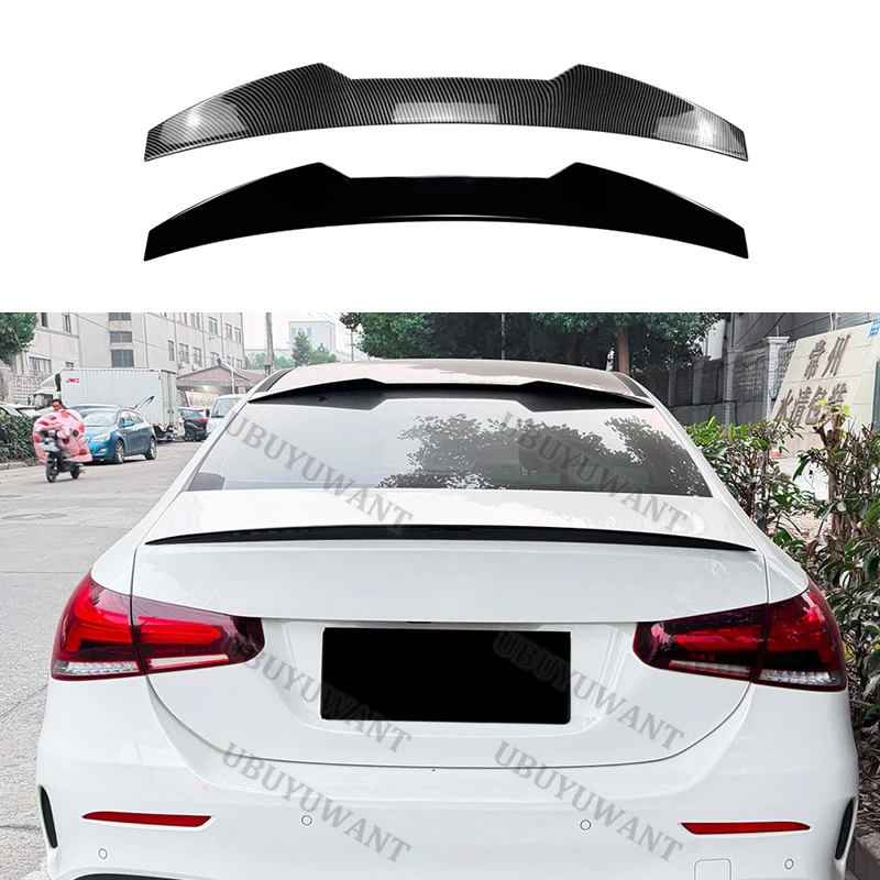 Für Mercedes-Benz A-Klasse W177 2019+ Limousine Hochwertiger ABS Auto-Heckspoiler Flügel Kofferraumlippe