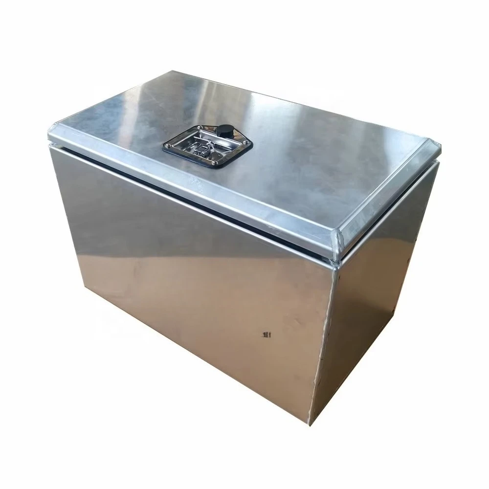 Popular American aluminum toolbox with T-lock and recessed/flush door under truck tool storage tray toolbox