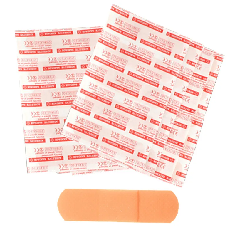 50pcs PE Band Aid English Letters Plasters Breathable Patch Medical Strips for Children Kids First Aid Hemostasis Wound Bandages