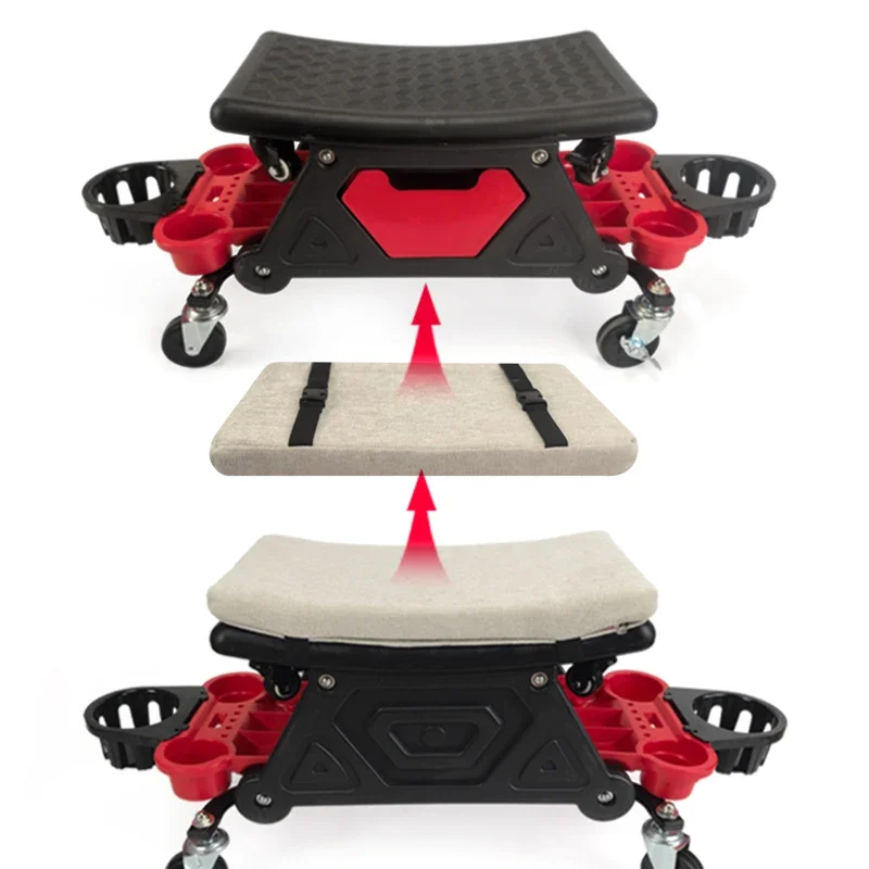 Multi-Function Creeper Chair Mechanic for Wax Polishing Projects Mobile Car Beauty Construction Stool Car Wash Auxiliary Amagi