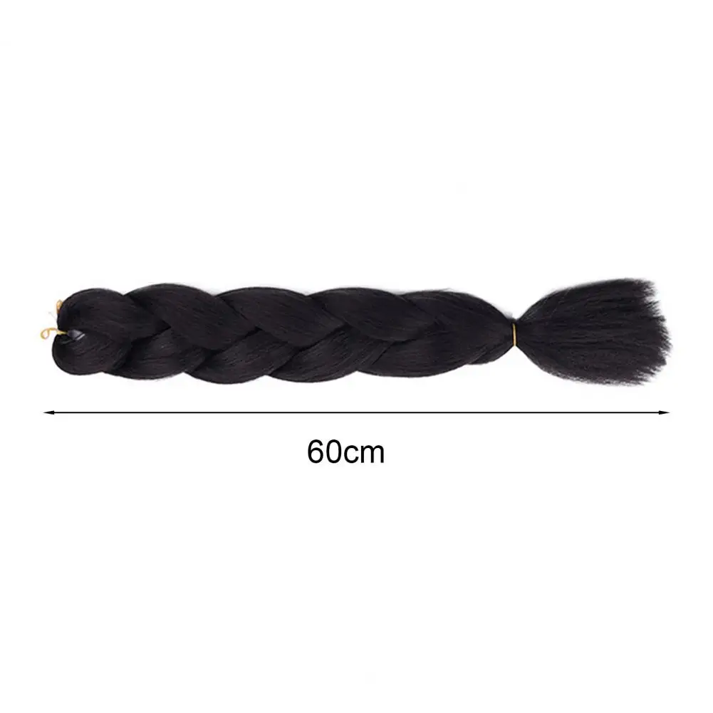 Peruca sintética de cabelo gradiente colorido para mulheres, peruca pigtail natural, fibra de alta temperatura, estilo hip hop, extensões de cabelo, 60cm