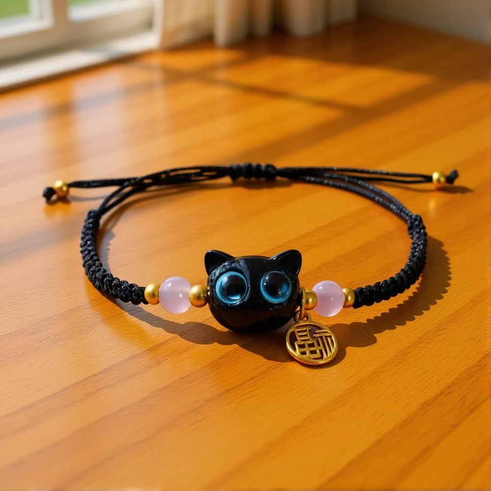 1pcs 1pcs Cute Natural Stone Black Cat Bracelet For Women Men Fashion Cartoon Animal Beaded Bracelets Handmade Fashion Girl Jewelry - Aliexpress Deal
