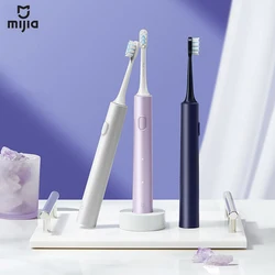 Mijia Electric Toothbrush T302 - 4 Modes Sonic Teeth Whitening Brush Kit with 4 Brush Heads Great Gift Waterproof Long Battery