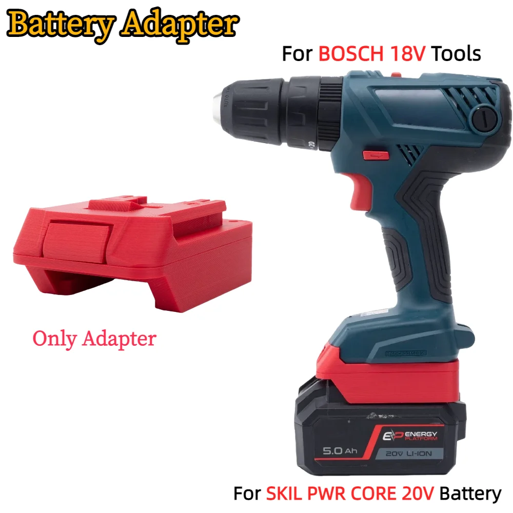 

Адаптер аккумулятора для электроинструментов для бесщеточного литий-ионного аккумулятора SKIL PWR CORE 20 В для аккумуляторных инструментов BOSCH 18 В (только адаптер)