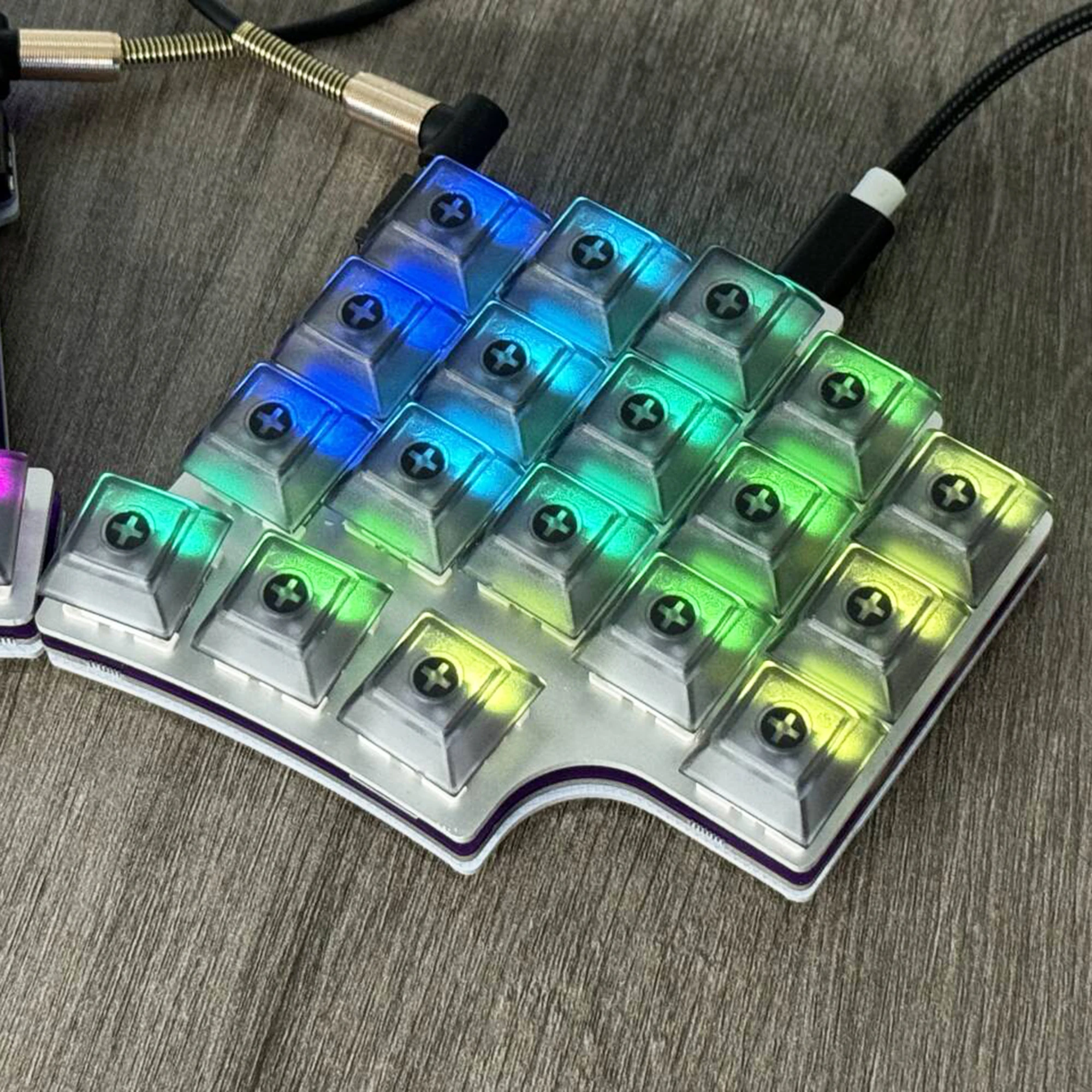 YMDK DSA Profile Transparent Keycap Set Blank Black Clear ABS Keycaps Set For Ergo Ergodox Planck Preonic Lily 58 Keyboard