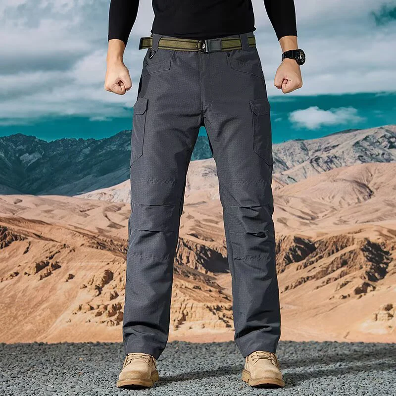 2025 新しい男性夏の戦術的なカーゴパンツ男性カジュアルズボン耐摩耗性マルチポケット速乾性屋外ハイキング作業ズボン