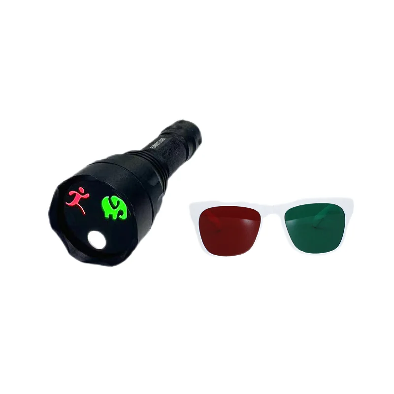 Berens Worth Test Flashlight with Red/Green Glasses Amblyopia Training Portable Optometry