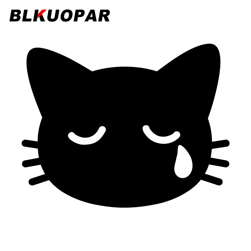 

BLKUOPAR Omori Crying Kitten Face Car Stickers VAN Personality Creative