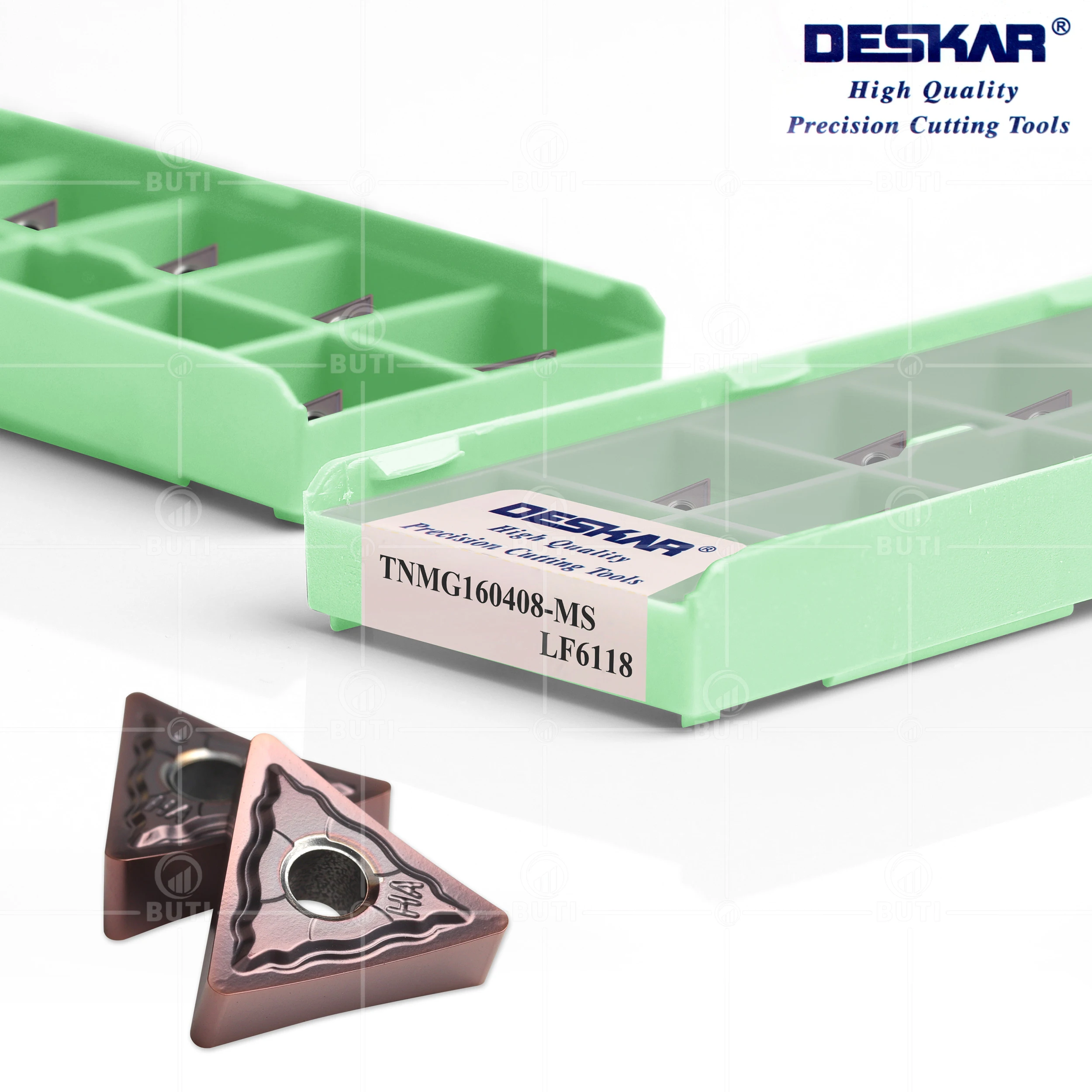 Imagem -02 - Deskar 100 Original Tnmg160404 Tnmg160408 ma ms Jms mq hs mf mm R-s Lf6118 Carbide Blade Cnc Torno Ferramenta para Aço Inoxidável