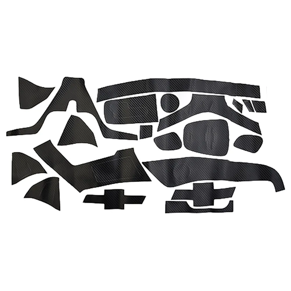 

Простая установка, наклейки на внутреннюю крышку из углеродного волокна для Chevrolet, Cruze 2009-2015, черный глянцевый вид