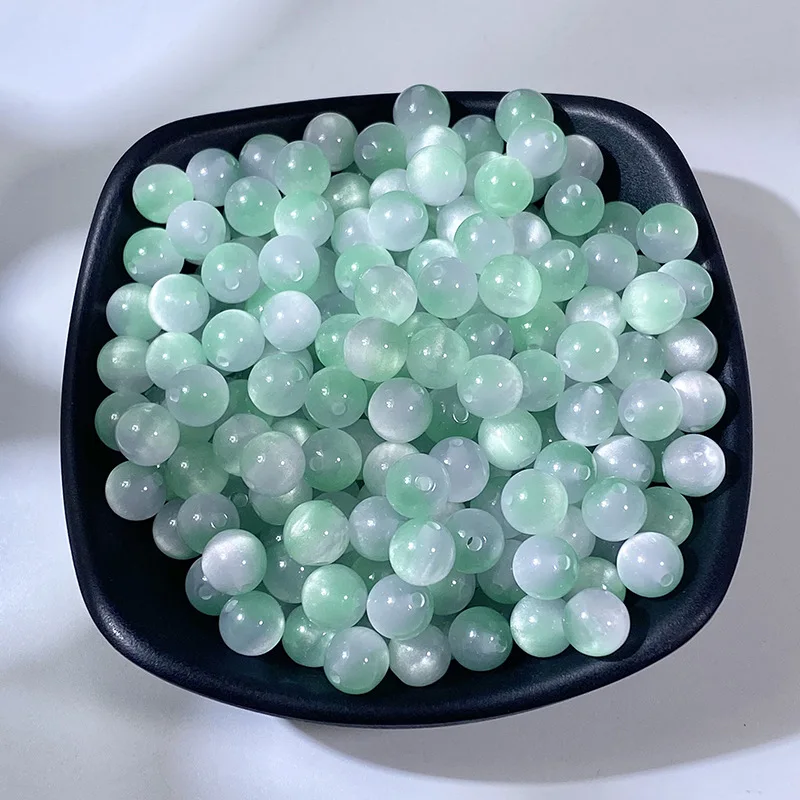 32”, 8 mm, imitatie kattenoog, hars, ronde kralen, losse kralen, armbandkralen, kralen, diy, haartouw, haarspeld, mobiele telefoonketting, armband, ketting, enkelbandje, haaraccessoires,