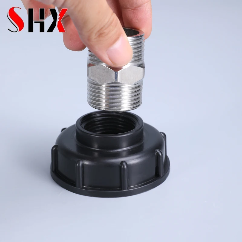 

IBC Tote Tank Drain Adapter S60x6 Thread Cap Garden Hose Connector 1/2" 3/4" 1" For IBC containers Drain fittings