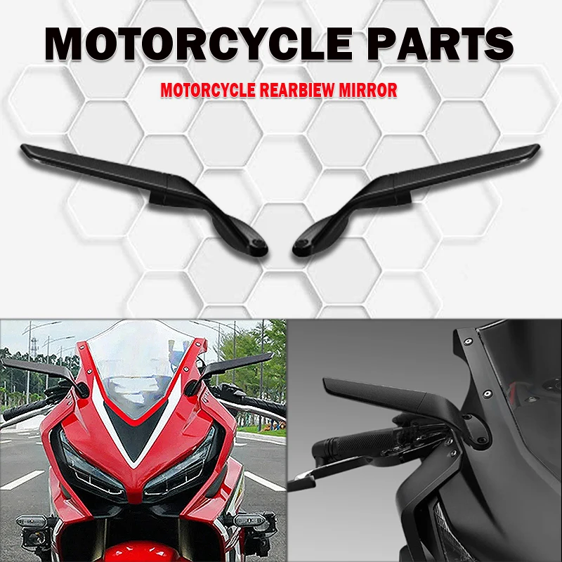 

For Honda CBR650R cbr650r CBR 650R 2019-2025 Motorcycle Stealth Mirrors Blue Anti-glare Rotatable CNC Aluminum Mirror Accessorie