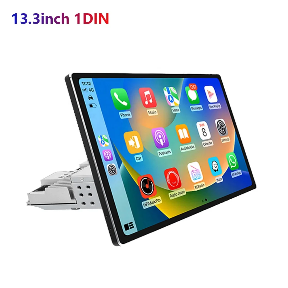 High definition multimedia 13.3 inch car DVD player 1DIN car stereo radio Android 13 4 + 64GB 2000 * 1000 Global Positioning