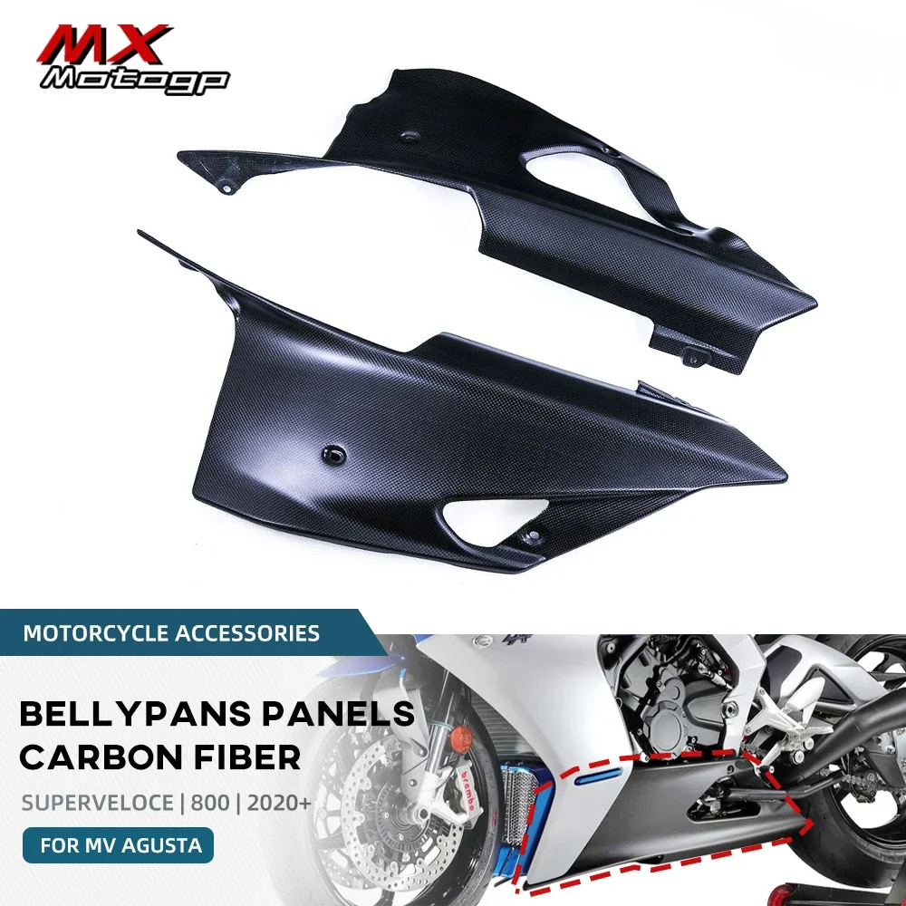 

Motorcycle Carbon Fiber Belly Pans Lower Engine Chassis Guard Protector For MV Agusta Superveloce 800 2020 2021 2022 Bellypans