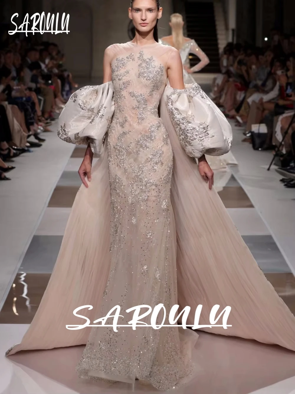 

Luxurious Off the Shoulder Evening Dress Exclusive Bead Lace Elegant Princess Cocktail Gown Customized Birthday Party Gorgeous