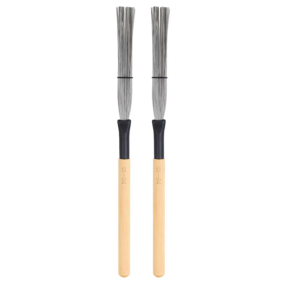 Drum Sticks Brush Percussion Wire Set Metal Jazz Snare Cajon Cleaning Instrument Accessories Steel Wooden Stick Kids