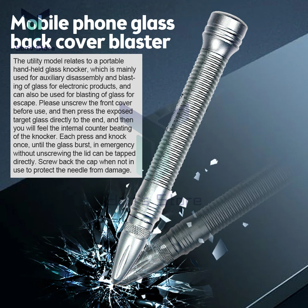 Blasting Pen Break Crack Demolishing Pen Back Cover Camera Glass Lens For iPhone 8 13 Pro Xiaomi Phone Repair Blasting Tools