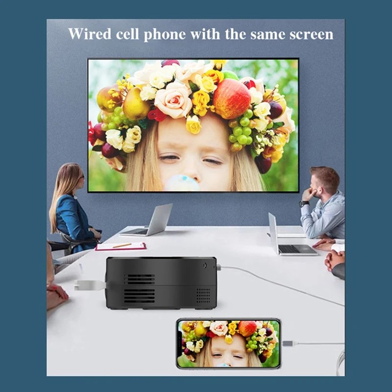 Mini budgétaire LED mobile pour enfants, budgétaire vidéo, prise en charge du cinéma maison, 1080P, USB, écran divisé, Smartphone, Provaincu, PK YT200
