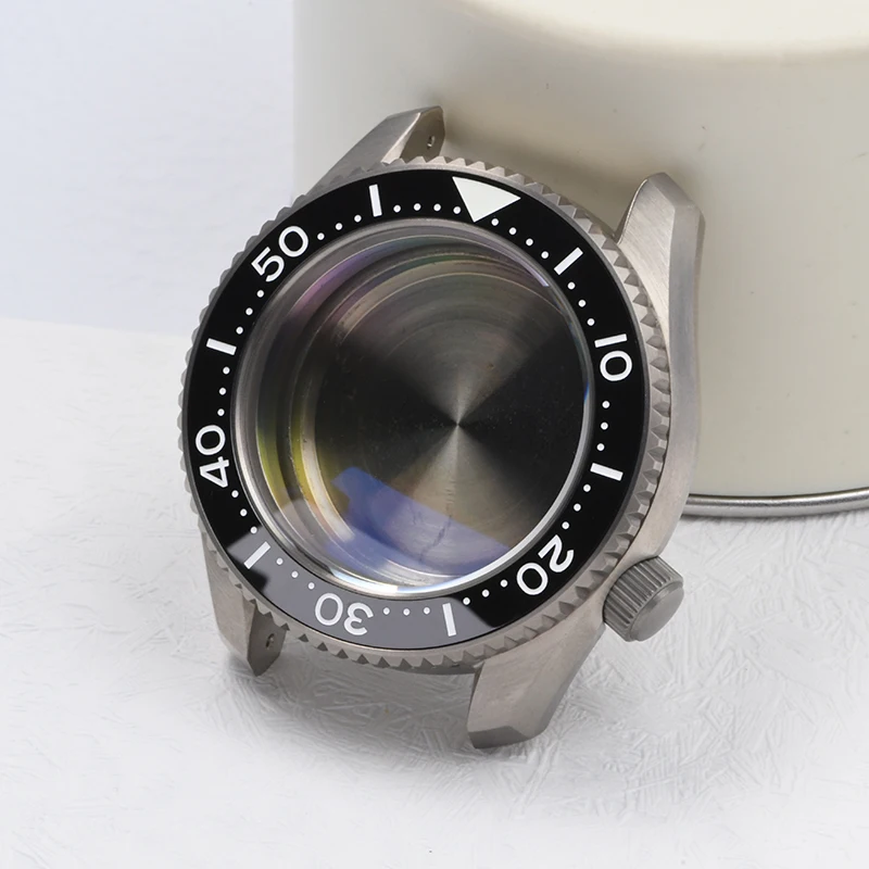 

Titanium Watch case MM300 super Luminous Sapphire glass Diving watch case fits Seiko for NH35/NH36 Automatic Movement Watch mod