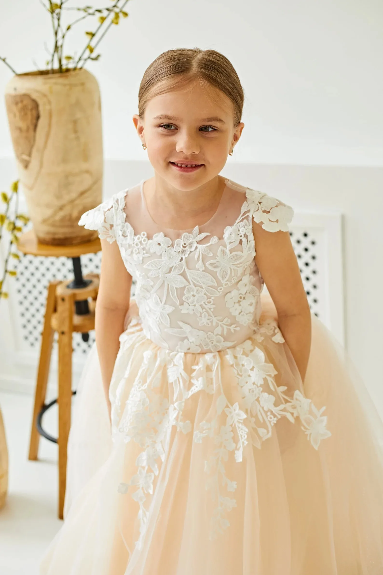 Vestido De flores para niña, vestido De fiesta para bodas, boda, ceremonia para niña pequeña