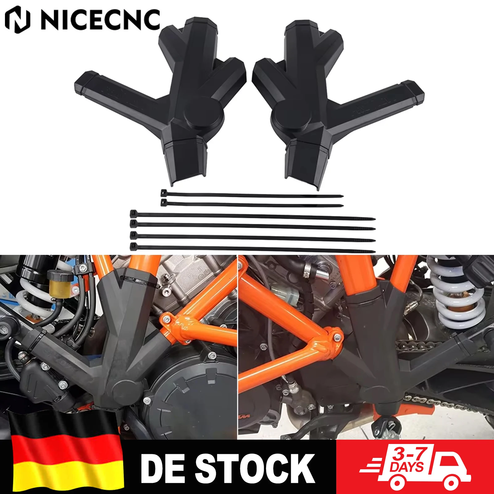 Für KTM 1290 Super Adventure R S T 1190 Adventure / R 1090 Adventure R Motorrad-Sturzbügel Rahmenschutz Abdeckung