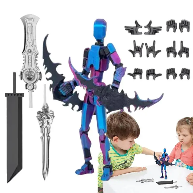 Figura de acción de Robot de escritorio para niños, niñas, adolescentes y niños, articulación múltiple, figura Posable coleccionable