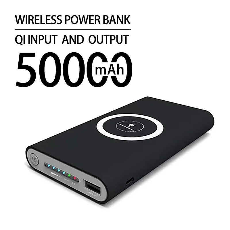 

Wireless fast charging power bank portable 50000mah led display external battery for htc power bank iphone