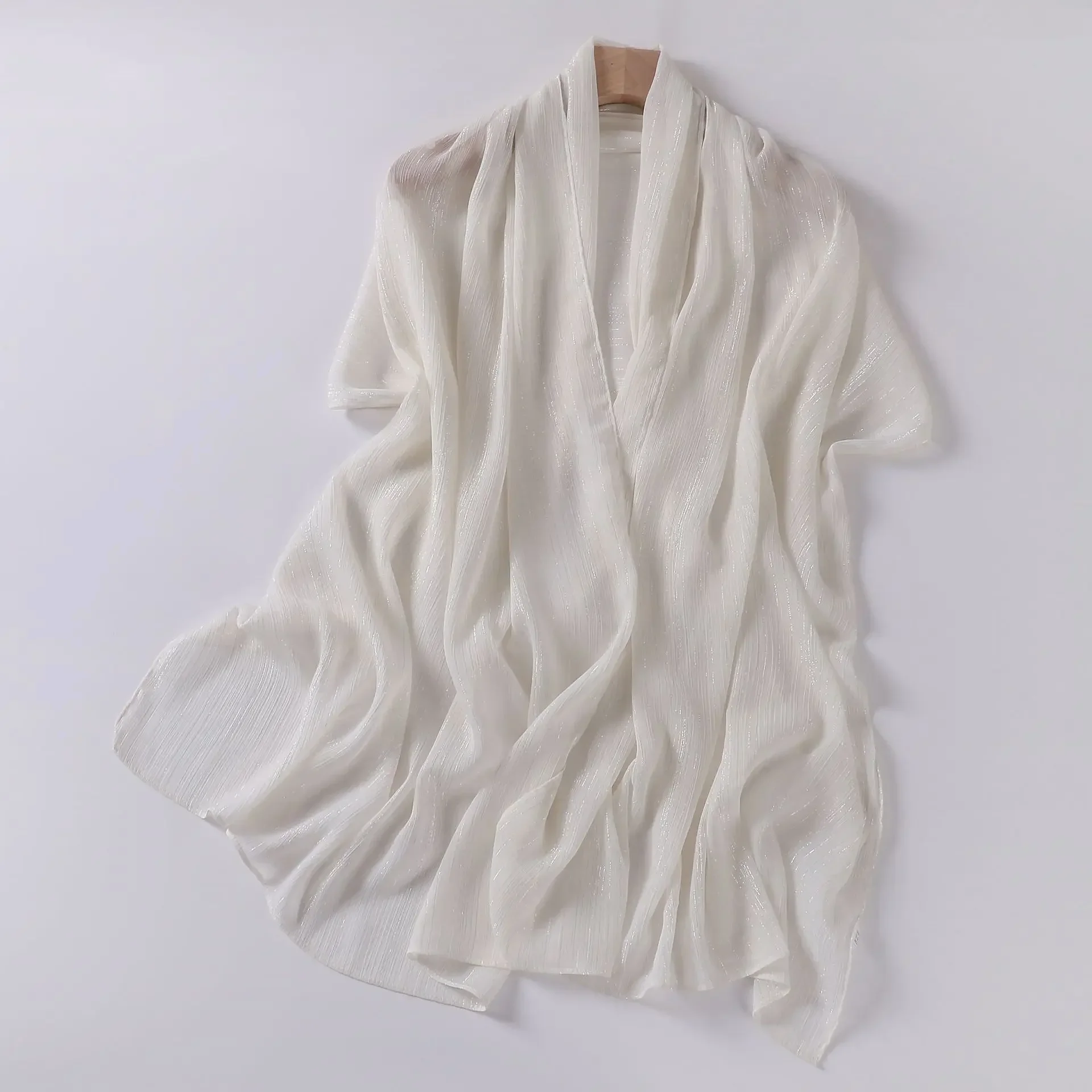 

New Chiffon Long Scarf Women Glitter Shimmer Scarves Muslim Hijab Turban Shawls Wrap Islam Stole Veil Bandanas Bufanda Foulard