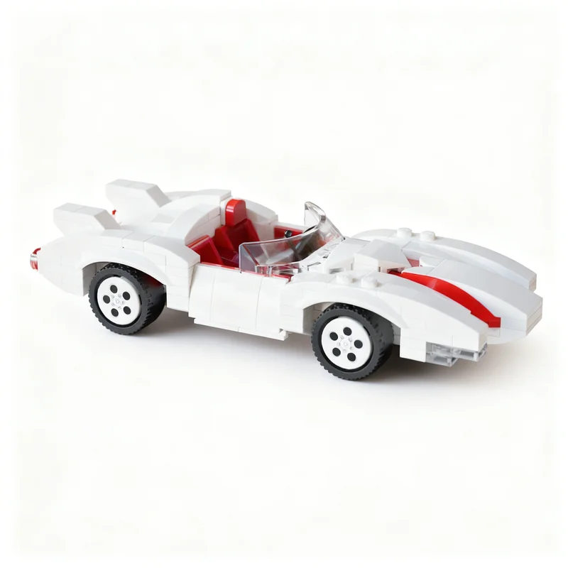 204pcs MOC Speed Racer Mach 5 Racing Car Display Building Blocks Model Creative Kit Pack Collectible Frame Toy Gift For Adults view 2