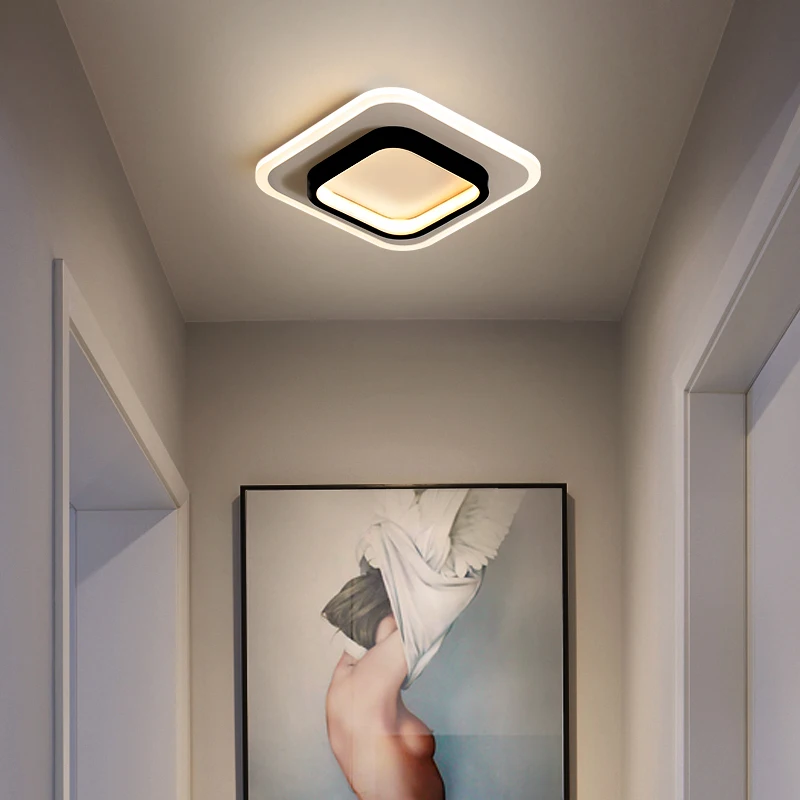 Luz Led moderna para pasillo, lámpara de techo para guardarropa, pasillo, balcón, vestíbulo, decoración acrílica, luminaria de lustrado para el hogar