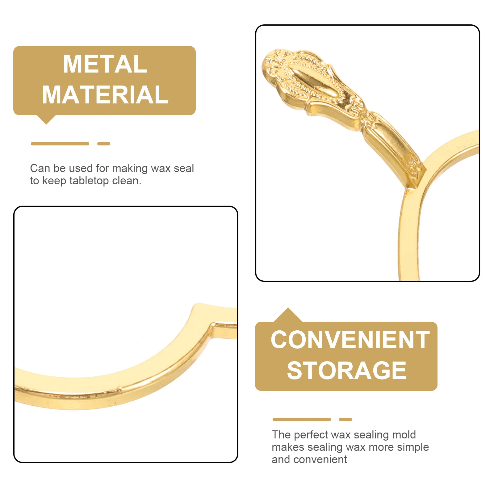 

4Pcs Metal Wax Seal Round Flower Shape Molds DIY Crafts Envelope Invitations Sealing Stamp Set Kit Metal Wax Seal Molds