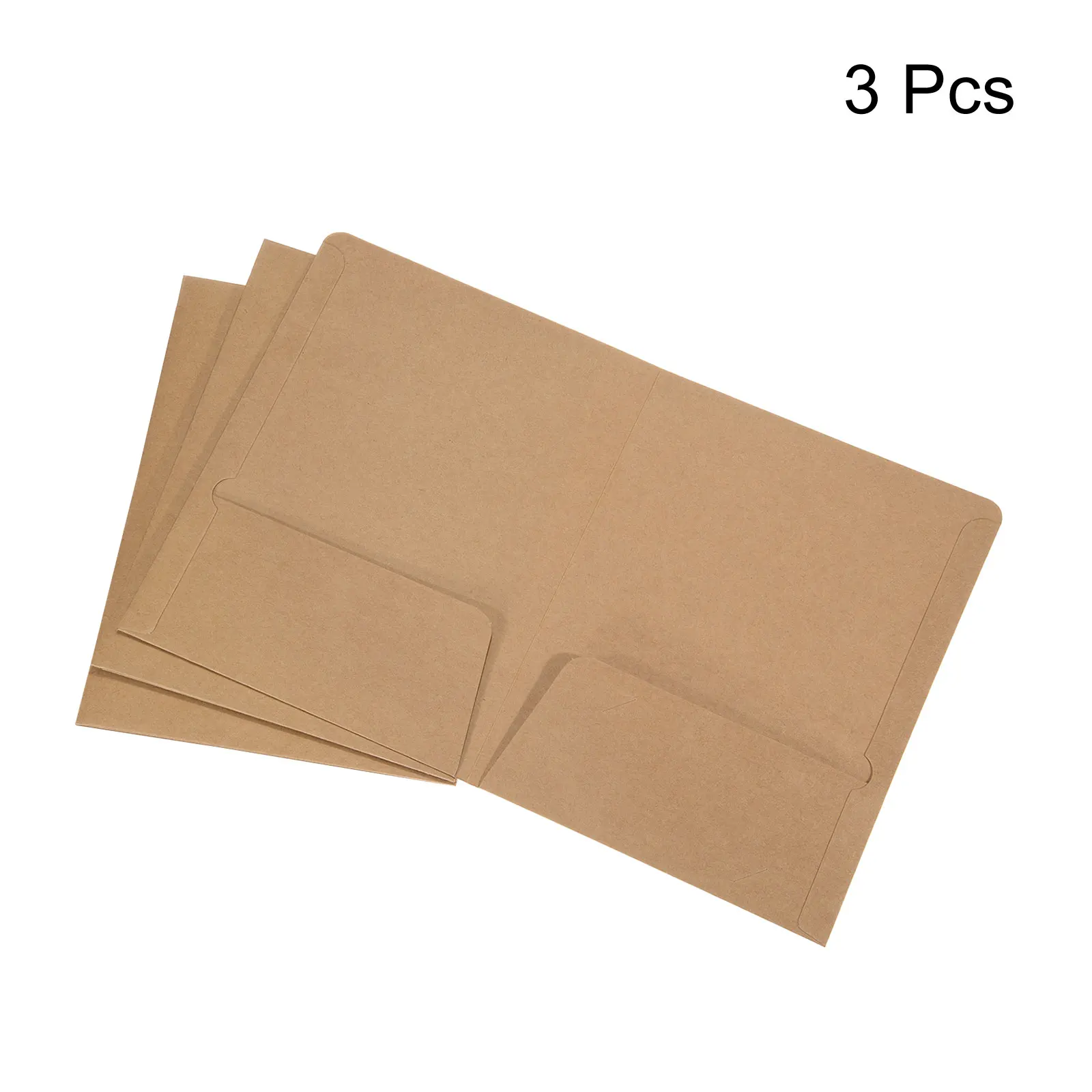 3/6Pcs Two-Pocket Folders A5 Size Letter Files Portfolio Storage Organizer Folder for Office Business Brown File Folders