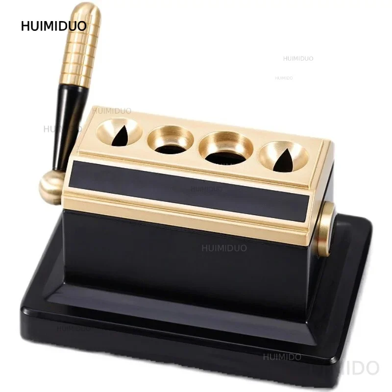 Vintage Manual Luxury Cigar Cutter, Stainless Steel, Multiple Sizes, V-Shaped Handle, 21MM/23MM/25MM Sharp Blades