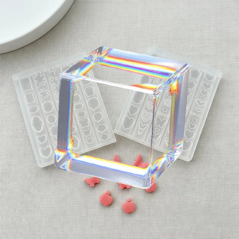 3D Food-Grade Silicone Nail Mold Unique Star Heart Stencils DIY Manicure Decor Tools for Creative Nail Art Creation