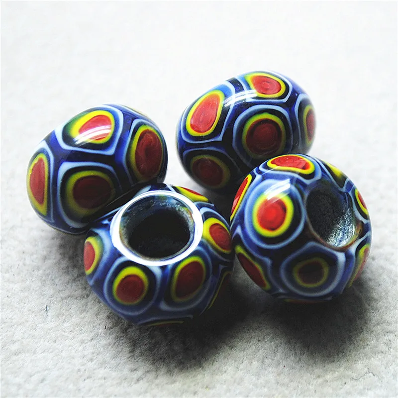 New Italy Manuro Glass Beads Lampwork Rice Shape 12X16MM For Women's Bracelets Making Findings DIY Jewelry Designs Free Ships