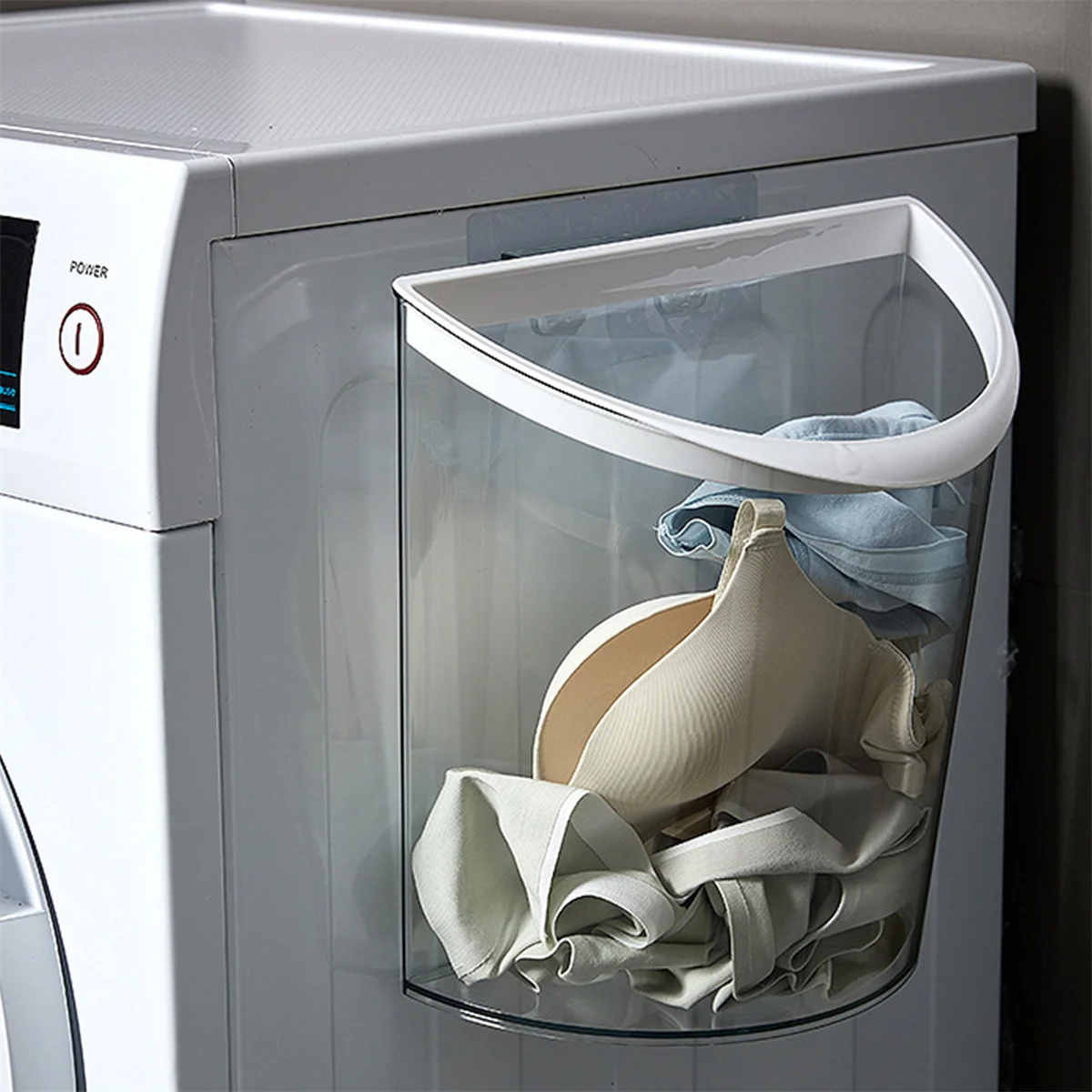 

BackMounted TrashCan KitchenTrashBin CabinetCupboard PETMaterial SturdyDurable EasyToUse Clean SpaceSaver WallMounted GarbageBin