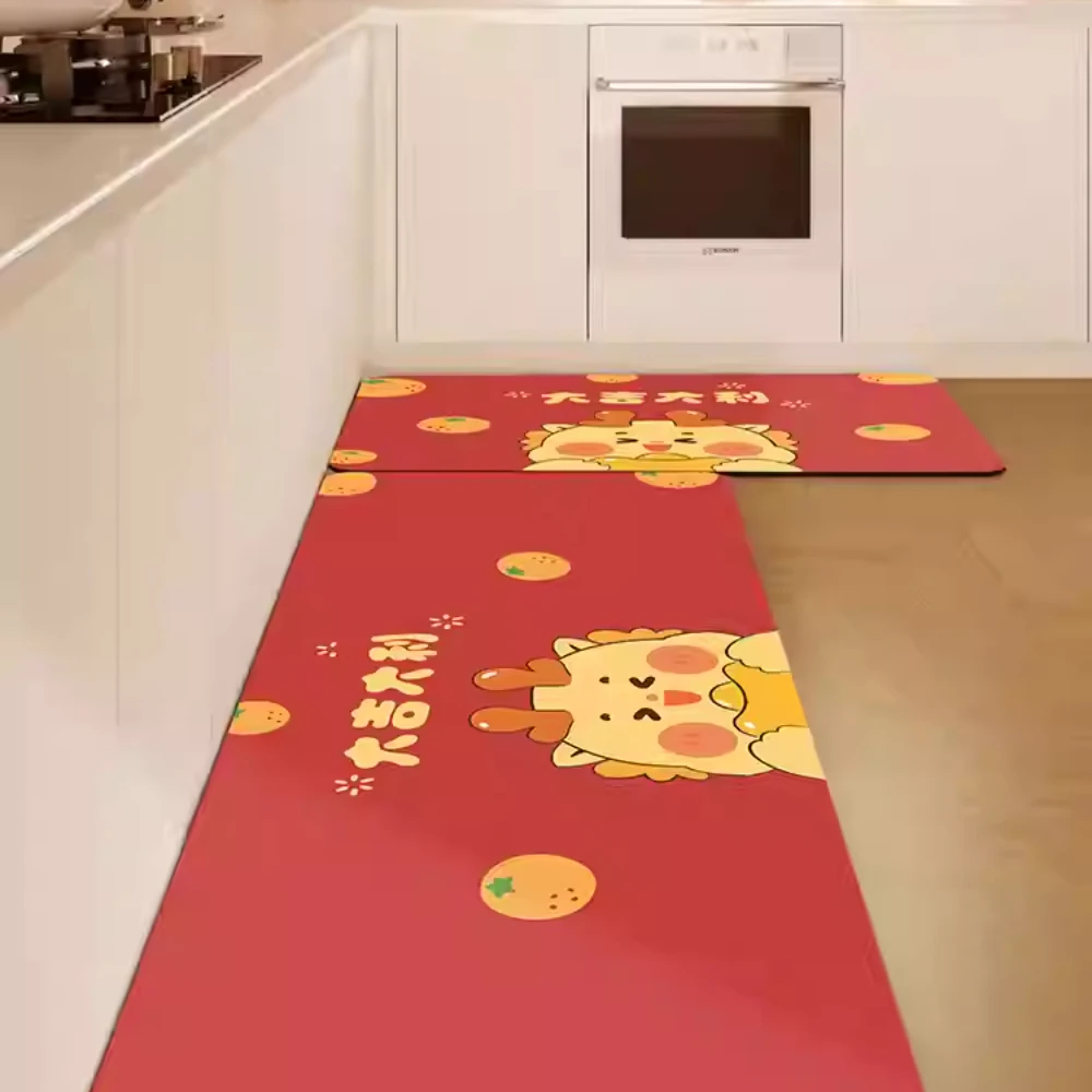 

VIKAMA Diatom Mud Material Corridor Mat Non-slip Washable Dirty Kitchen Long Mat Bathroom Long Mat Entrance Mat