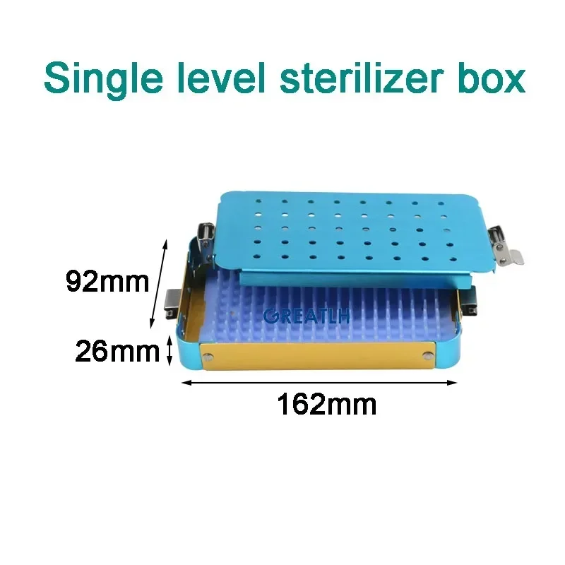 GREATLH Desinfektion sbox Sterilisation schale Box Fall mit Silikon pad autoklav ierbare Box 6
