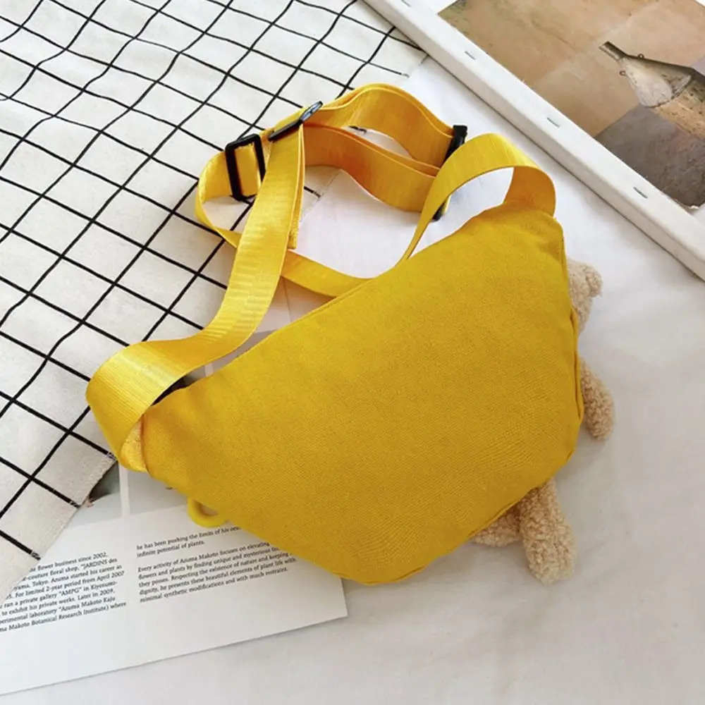 Cute Bear marsupio da donna marsupio in tela borse a tracolla borsa a tracolla donna Solid marsupio Banana Hip Purse