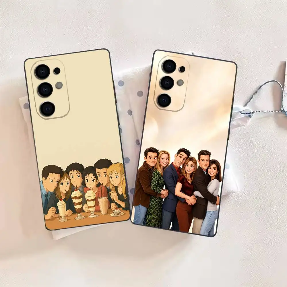 POP F-Friends Hot TV Show Soft Black Phone Case for Samsung  S26,25,24,21,22,21,20,10,9,8,7,6Ultra,Plus,Fe, Lite