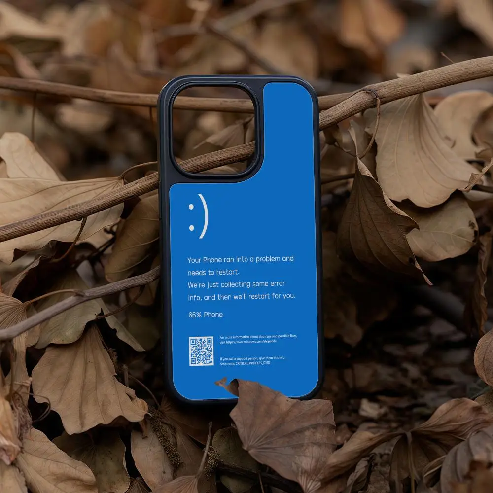 

Чехол для телефона для iPhone 17, 16, 15, 14, 13, 12, Pro Max Plus, черная рамка, акриловое углеродное волокно, твердый корпус, синий экран