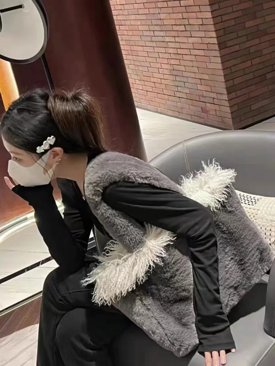 Новая женская меховая сумка-тоут 2025, осень и зима — большая вместительная сумка для мамы, плюшевая сумка на одно плечо и ручная сумка