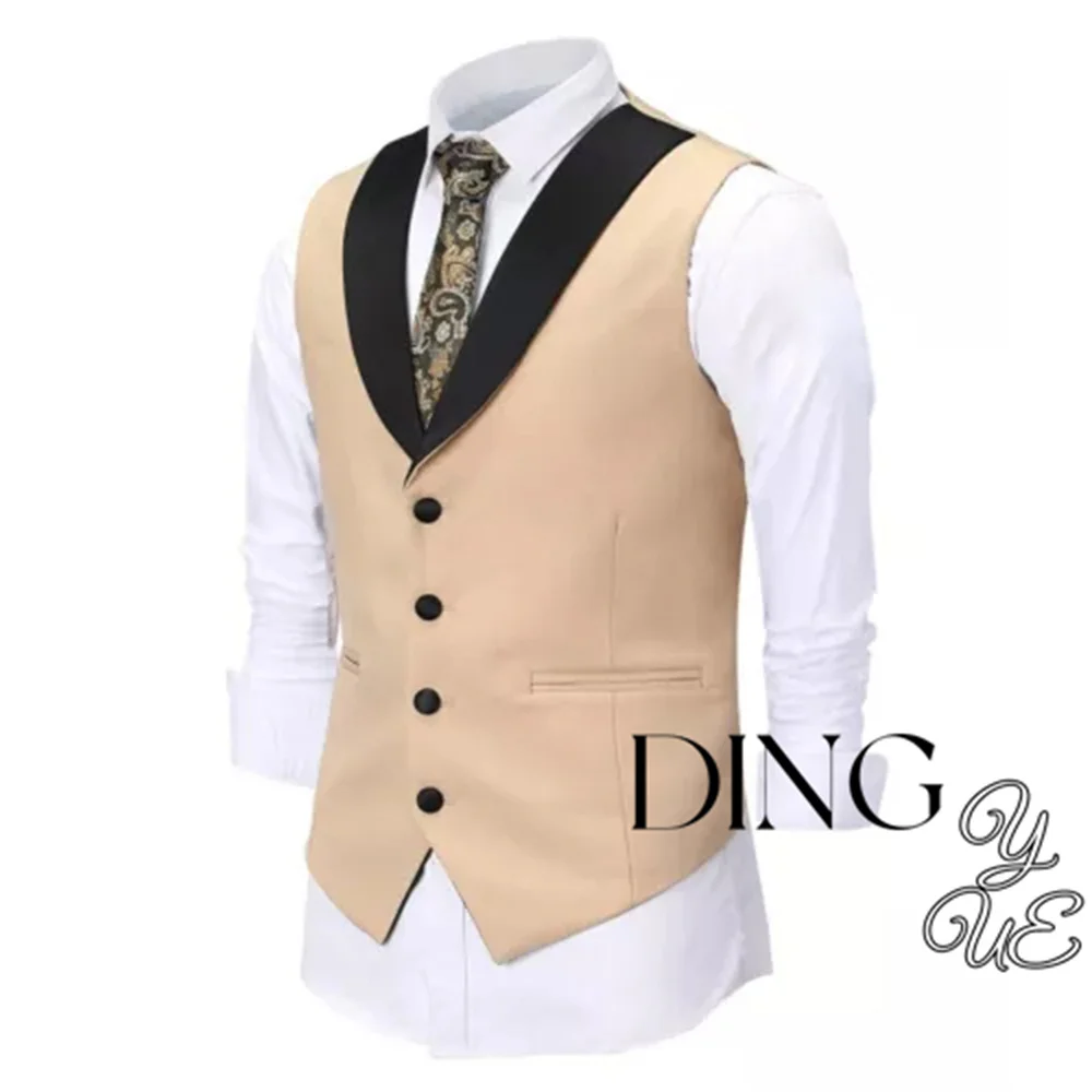 Wedding Suits For Men Custom Made Formal Suit Men One Button Men\'s 3 Pieces Tuxedos terno (Jacket+Pants+Vest) trajes para hombre