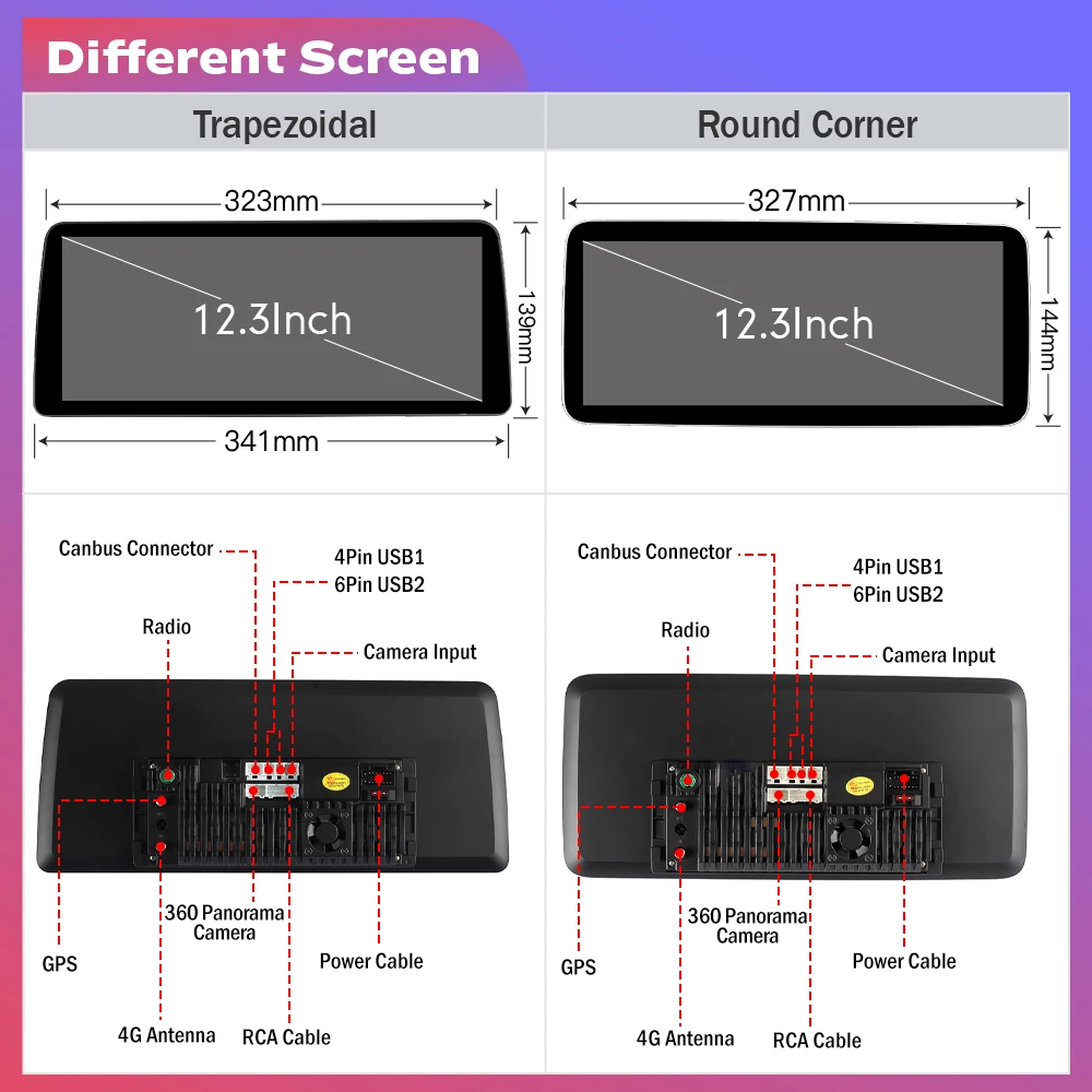 12.3 Inch In-cell QLED Screen Car Radio Android Octa Core Car Stereo DVD GPS Navigation Carplay Android Auto 4G WIFI GPS