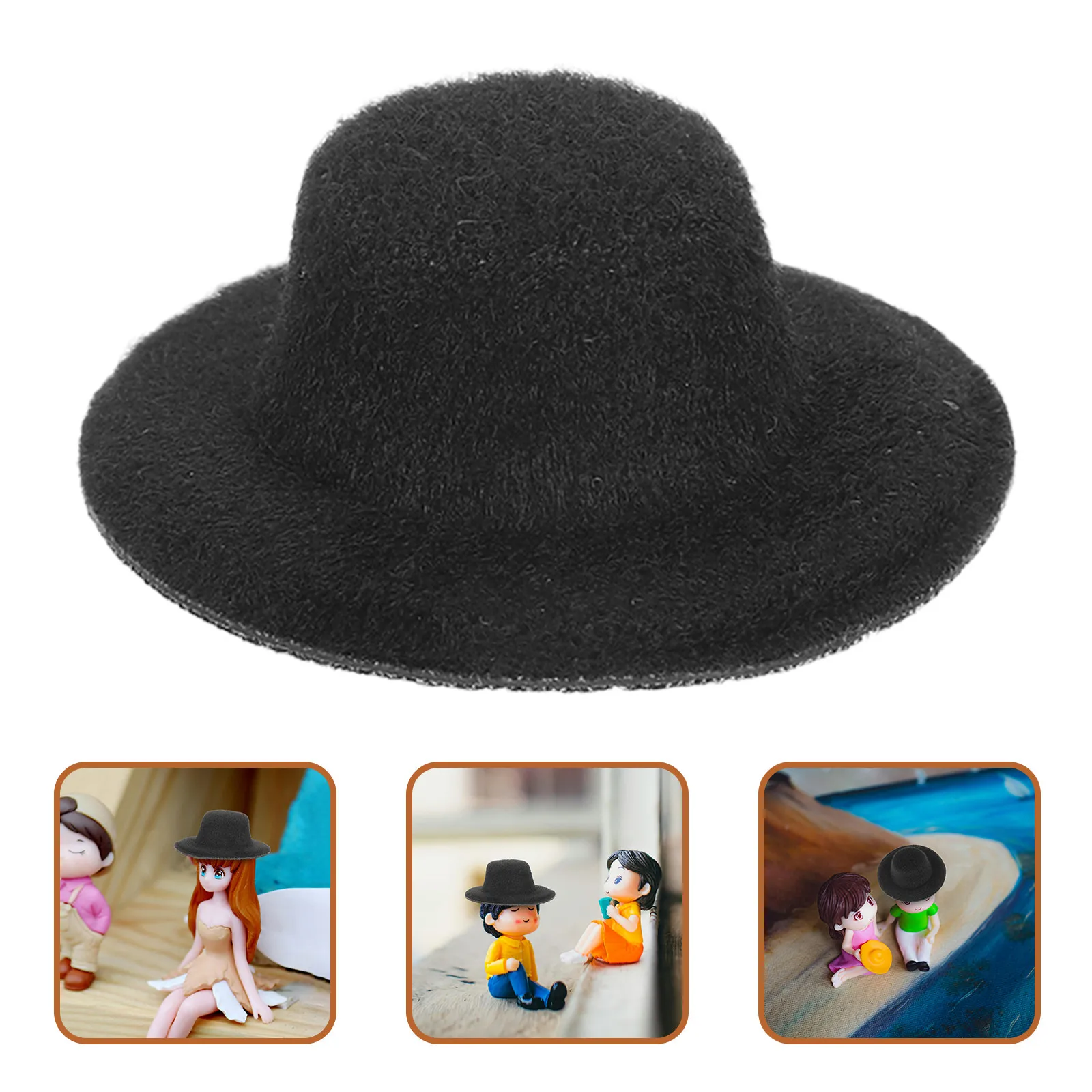 

20Pcs Miniature Hat Craft Supplies Smooth Texture Elegant Shape Perfect for Dollhouse Accessories Christmas Party DIY