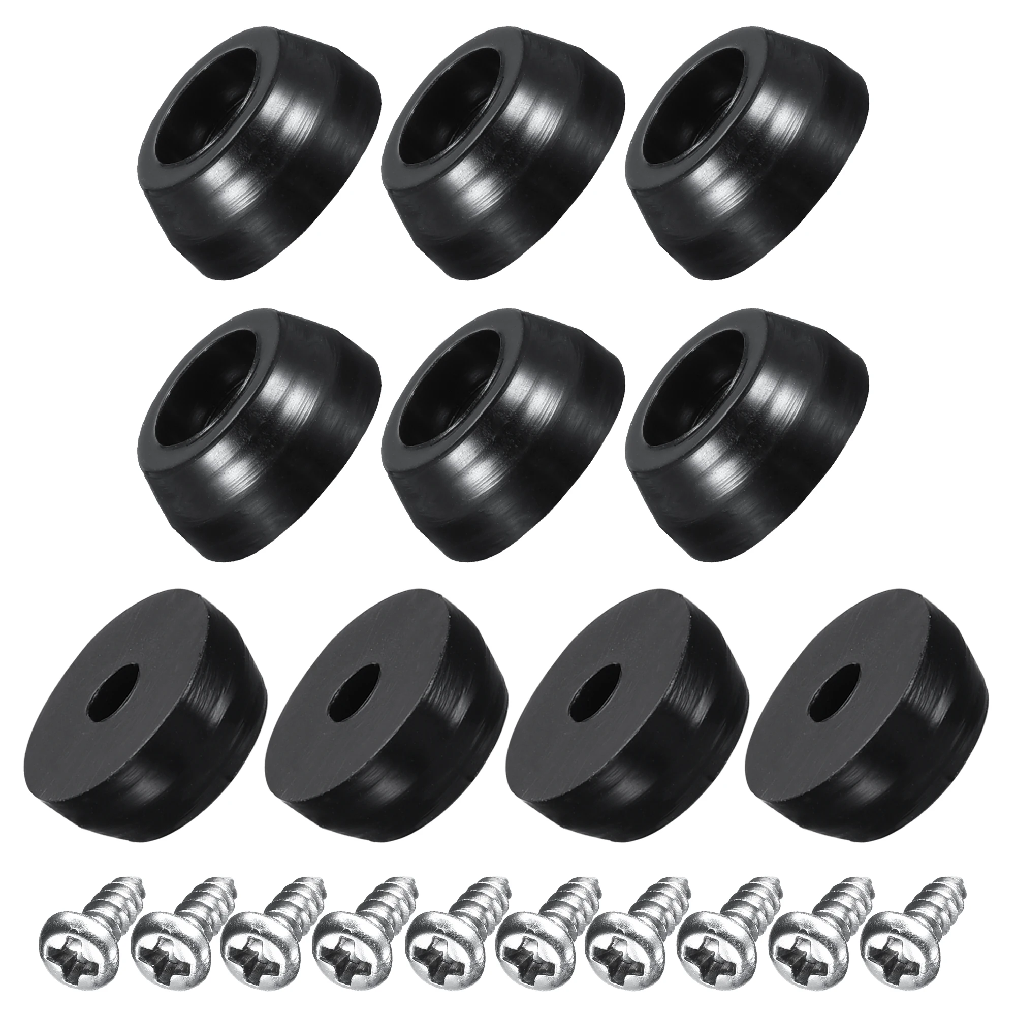 

Uxcell 0.43" W x 0.2" H Round Rubber Bumper Feet, Stainless Steel Screws and Washer for Furniture 48 Pcs