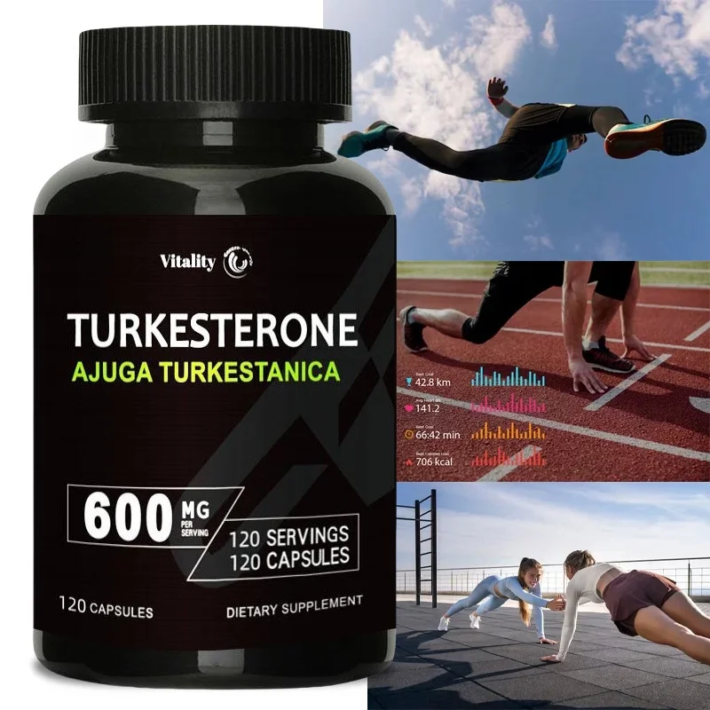 Turkesterone Supplement 600 Mg (30/60/120 Capsules) - Endurance, Power, Athletic Performance & Muscle Mass - Non-GMO Capsules